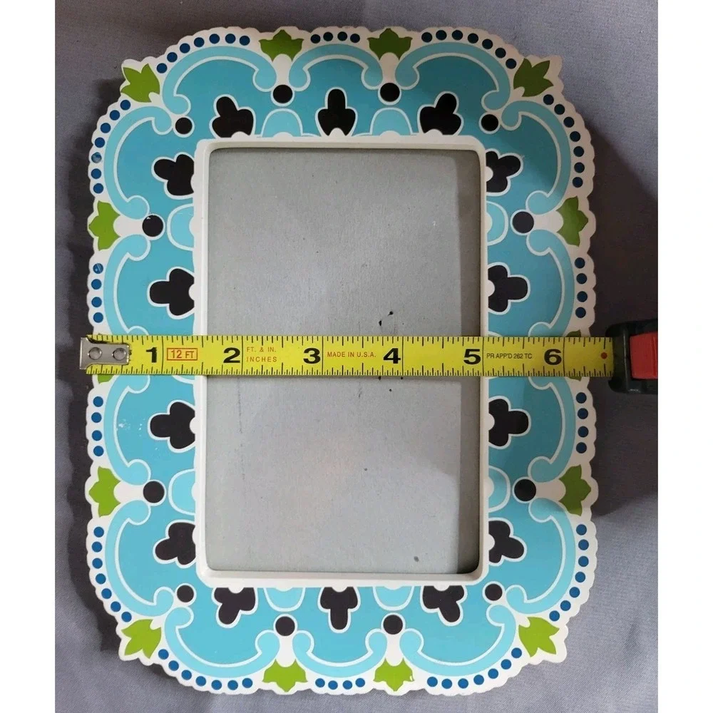 Whimsical Green‎ Blue Mandala Art Design Decorative Picture Frame 8x6